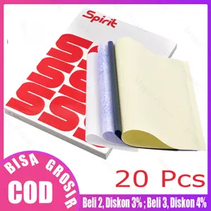 20 Pcs Kertas Transfer Tato Termal Karbon Transfer Stensil Kertas Bisa COD
