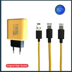 Charger+ Kabel Micro & Type C usb P88/RG16 GaN supervooc 180W Fast Charging batok cabel charger multifungsi Hight Quality ( NON PACK )