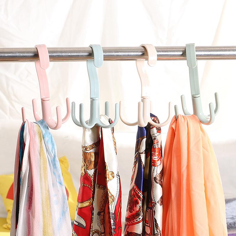 Product Introduction of 360° Rotatable Hanger Hooks Space Saving Wardrobe Bag Rack Organizer Holder for Closet Scarf Belt Shoes Hanging Storage Hooks 18