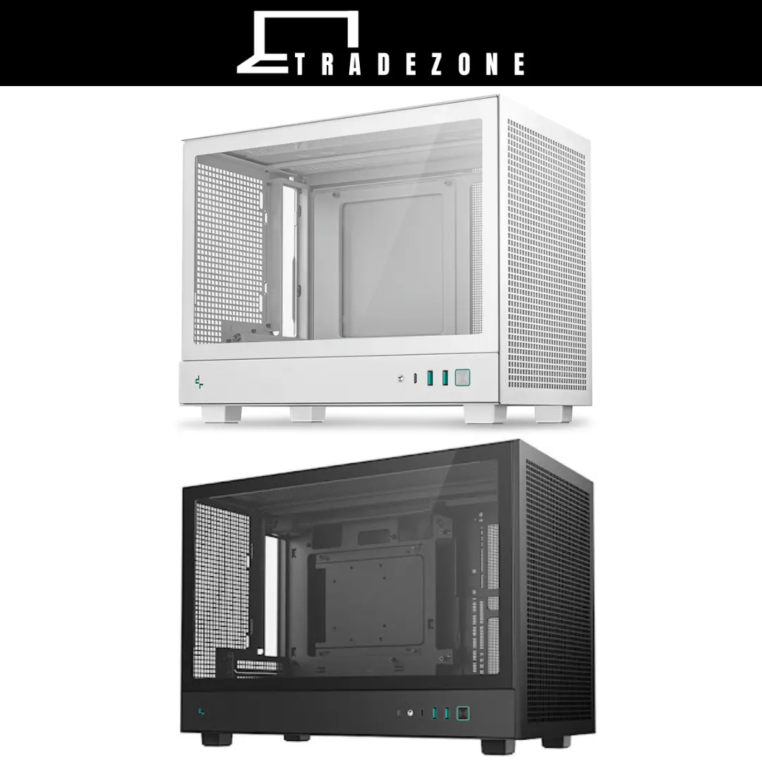 [TradeZone] DeepCool CH260 MATX Desktop PC Case (Black/White)