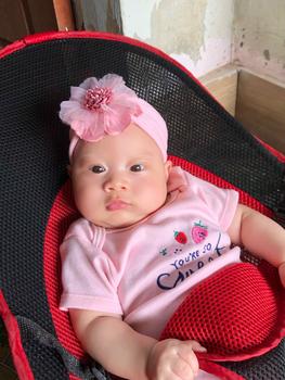 Product Review of Băng Đô Che Thóp - Cài tóc Xinh Xắn Cho Bé Gái Htbabykids (0-24 tháng) from J** A**🍓 0
