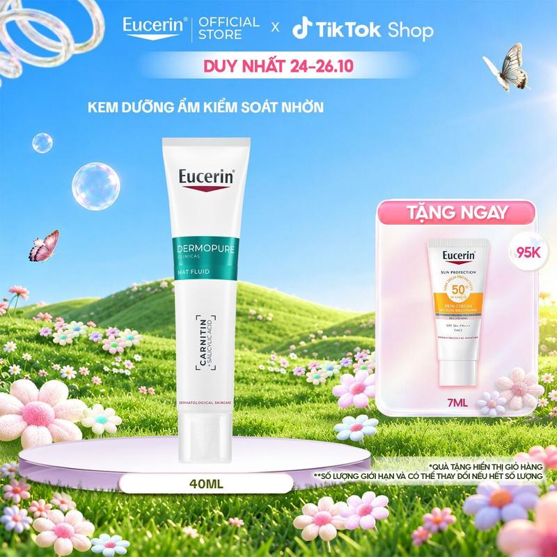 Kem dưỡng ẩm giúp kiểm soát nhờn Eucerin DermoPure Clinical Mat Fluid 40ml