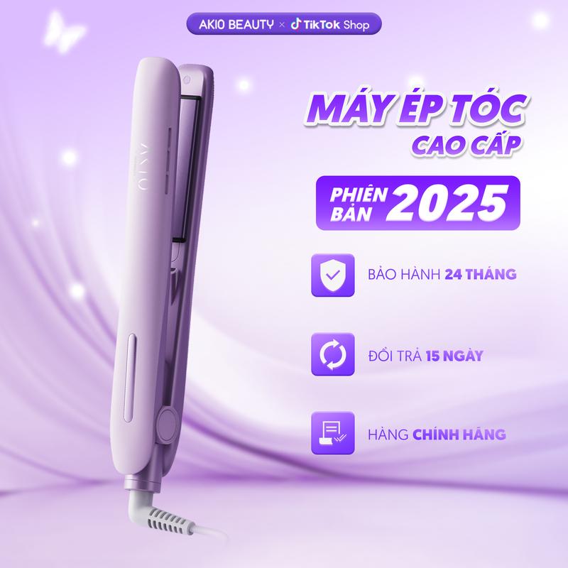 Máy ép tóc Akio có ion âm và dèn hồng ngoại bảo vệ tóc tối đa giúp tạo kiểu uốn xoăn