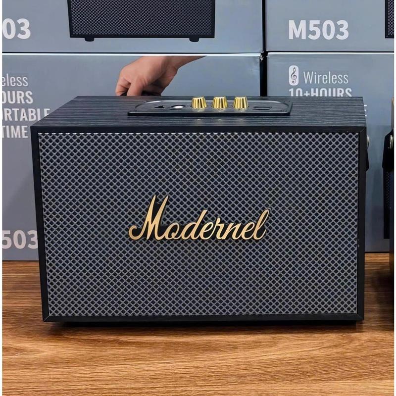 LOA BLUETOOTH M503 ÂM THANH HAY BASS MẠNH PIN TRÂU ,VỎ GỖ CAO CẤP CÓ QUAI CẦM BẰNG DA