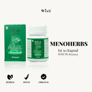 Menoherbs Wish Boyke - Suplemen Herbal Khusus Wanita Dewasa 30 Kapsul BPOM TR183311131 Original