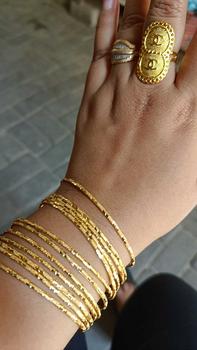 Product Review of gelang kroncong set 12 motip bambu 6 motip cantik maret edisi eid mubarok mewah Emas Gold from N**a A** 0
