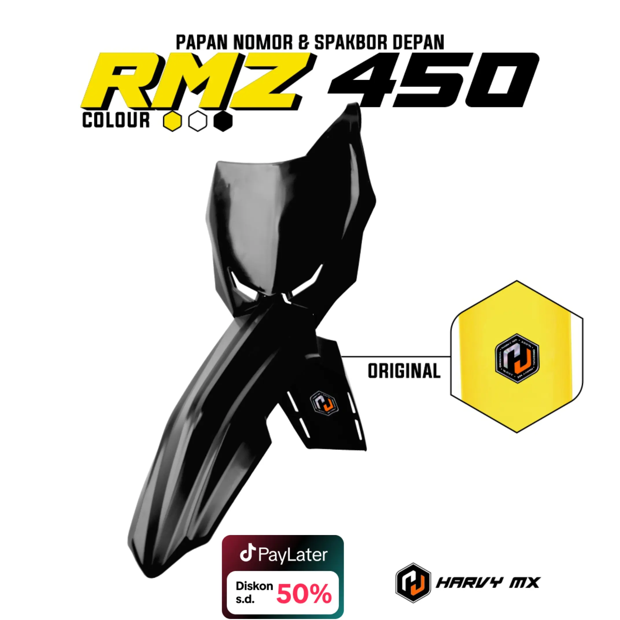 HARVYMX Spakbor Depan Papan Nomor Suzuki RMZ 450