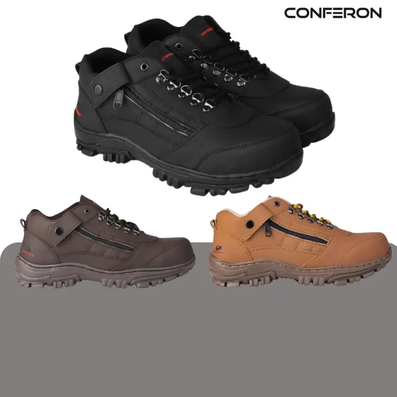 CONFERON - Sepatu Boot Safety Pria Ujung Besi - MRY Reptil 3 Warna 0