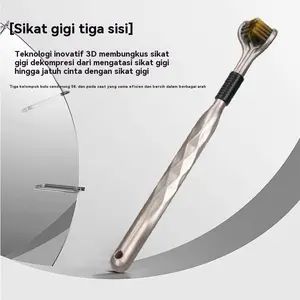 【COD】Sikat Gigi 3D Pembungkus Penuh - Pembersih 360° untuk Keluarga, Perawatan Gusi & Pembersihan Mendalam (Unisex Premium) Mulut Bersihkan crystal lancip sikat yang terbuat dari bulu b2 toothbrush face cia 3 sisi jepang lumut