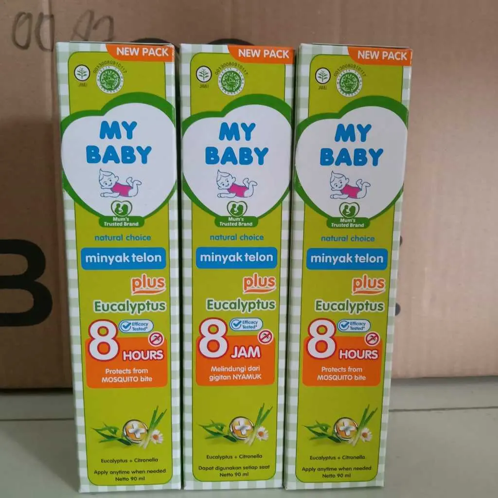 MY BABY MINYAK TELON 90ML ISI 3PCS VARIAN EUCALYPTUS