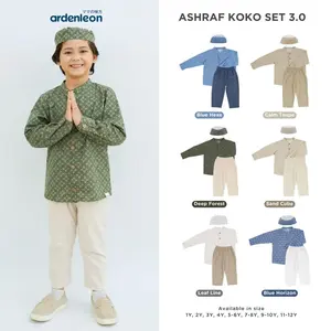 ARDENLEON Setelan Koko Anak Raya Ashraf Koko Set All