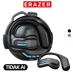 ERAZER X8 Ows Wireless Headset Bluetooth 5.4 HIFI Bass Earhook Noise Reduction HD Call  Open Ear Earphone Bone conduction Gaming Headphone Tidak AI