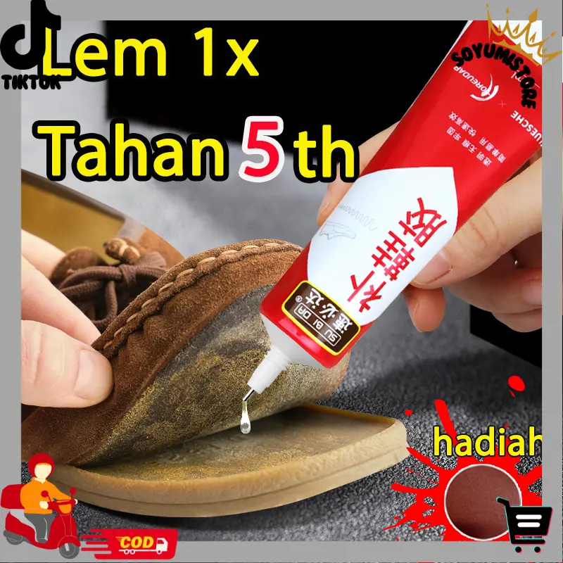 TERLARIS!!! Lem Sepatu Super Kuat Tahan Air 60 Ml /Lem Serbaguna Super Kuat/ Lem Besi Super Kuat/Lem Besi/LEM PERBAIKAN SEPATU SUPER KUAT/Lem Sepatu Super Rekat Tahan Air/Lem Perbaikan Sepatu Kuat Tahan Air/Lem Perbaikan Serbaguna Tahan Air/COD SYS