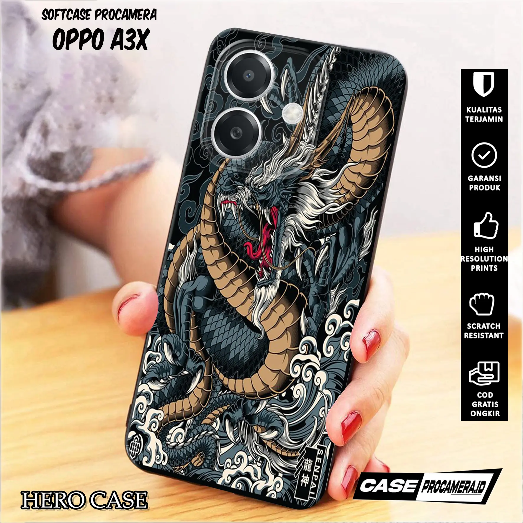 Case For OPPO A3X - casing OPPO A3X Naga - Case Custom - Case Pro Camera - Softcase - Kesing - Hardcase Premium Glosy 2D - Softcase Glass - Softcase Glosy - Hero Case Cassing Silikon Glossy