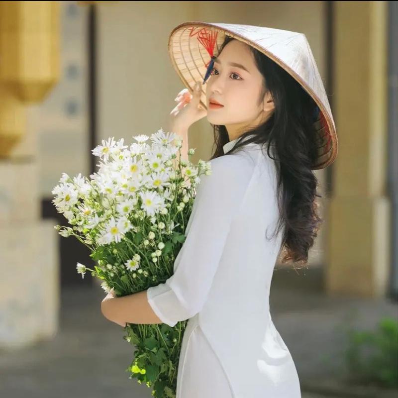 Áo Dài Học Sinh,Áo Dài Kỉ Yếu,Chất Lụa Tuyết Mịn Mềm Mát, Co Giãn Tốt, Sẵn Tay Dài Và Tay Lỡ -Áo Dài Thanh Hà 4