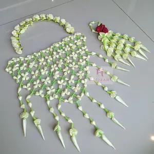 Melati Palsu Penutup Sanggul Rajut segitiga  Bando Melati kolong keris yang dipakai Pengantin