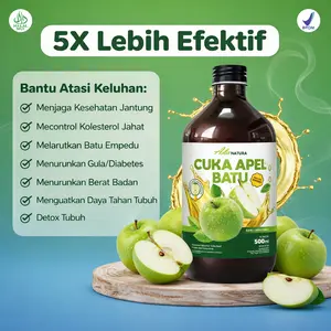 Alanatura Cuka Apel Hijau Batu 1 Botol With Mother 500ML Halal MUI BPOM