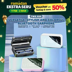 MATEI Headset Bluetooth S20/S30 TWS Wireless Earphones Bluetooth 6.0 In Ear HIFI Mini Waterproof Sports Music Earbuds With Charging Box