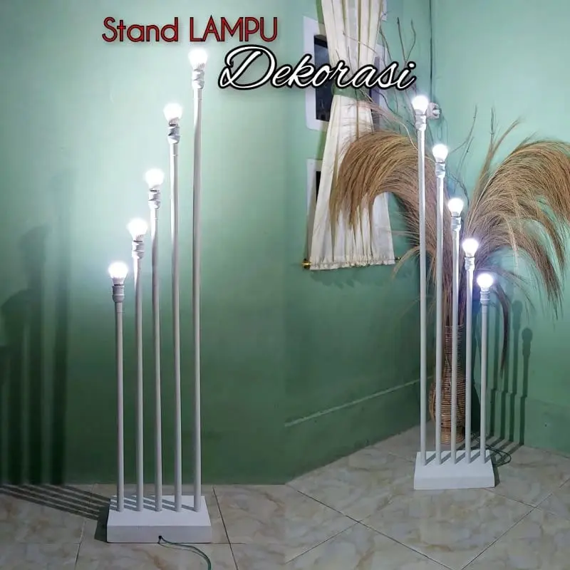 Standing lampu dekorasi polos tanpa bunga. Dekorasi pelaminan. TERMURAH 1
