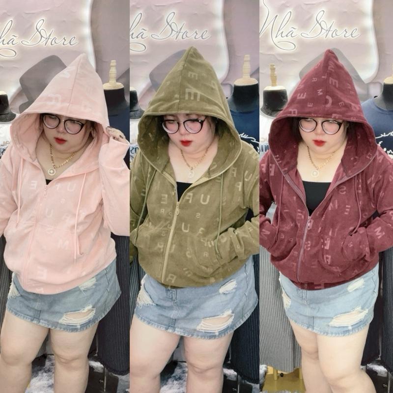 [Bigsize 65 - 95kg] - K009 Áo Khoác Chống Nắng Nữ Nhung Gân Fom Rộng Tay Dài 6 Túi Phom Rộng Có Nón