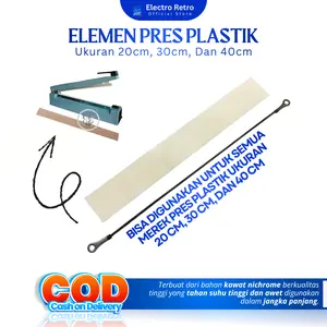 Elemen Kawat Pemanas Sealer 20cm/30cm/40cm Elemen Pemanas Pres Plastik 30 cm Elemen Impulse Sealer Kain + Kawat 20cm Pemanas Pres Plastik Tahan Lama