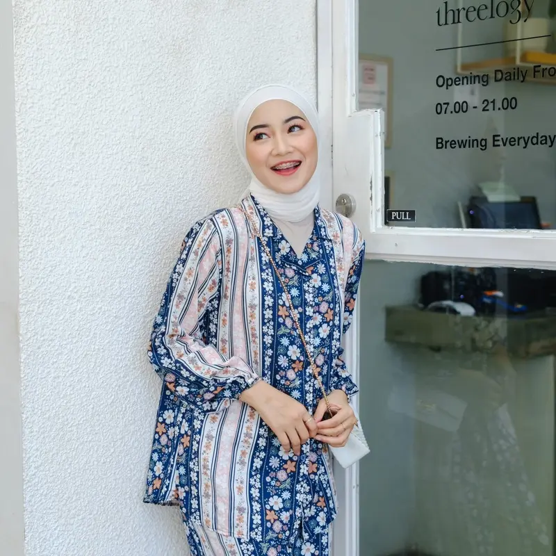 Setelan Lengan Panjang Set Kemeja Celana Celana One Set Wanita 2