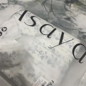 Asaya Rok kemeja lengan panjang leher awak setelan bunga