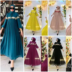 READY!! KODE MIDI DRESS BORDIR DADA BY SHR Muslim Dewasa