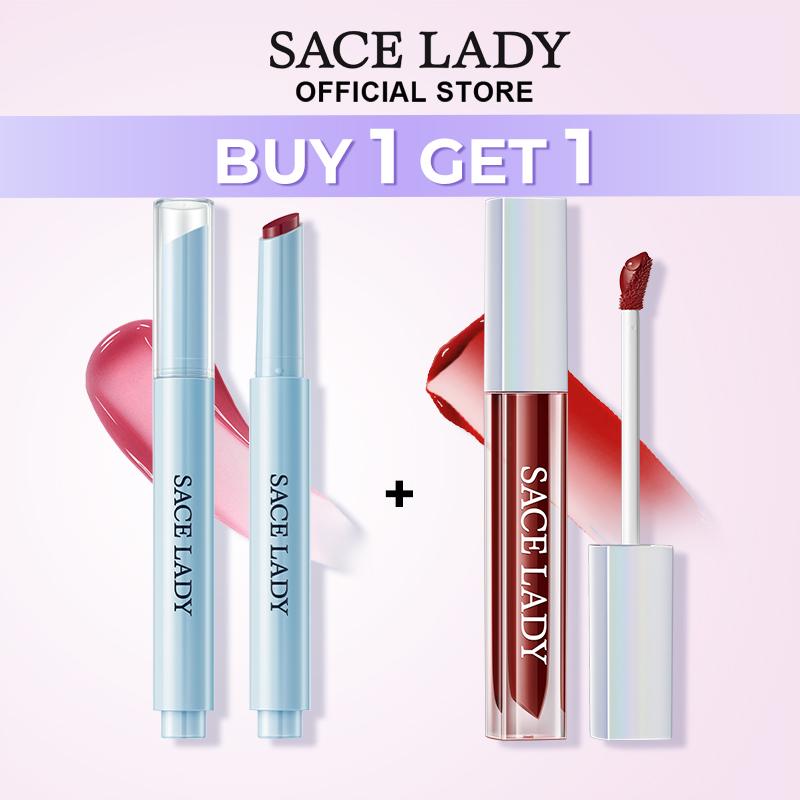LIVE MUA 1 MIỄN PHÍ 1 Son Kem Nước Làm Mờ SACE LADY Không Dính Cốc Kết Cấu Bóng Dưỡng Ẩm Son Bóng Lấp Lánh Mỹ Phẩm Trang Điểm