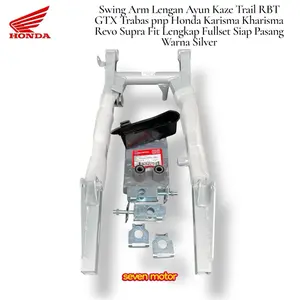 Swing Arm Variasi Panjang 55cm Kaze PNP Revo Absolute Kharisma Karisma Supra Fit New Supra 125 Trail RBT GTX Trabas Cross Modif Warna Silver Fullset Siap Pasang