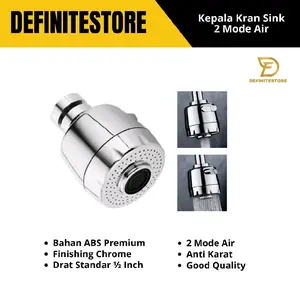 Kepala Kran Cuci Piring Kran Dapur Kran Sink Flexible Kran Angsa Keran Cuci Piring Keran Dapur Flexsibel Nozzle Kran 2 Mode Pancuran Air Wastafel No Seal Karet