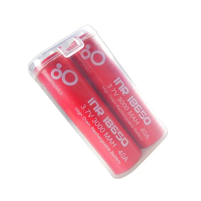 Smartoools 18650 Li Ion 3.7V 3000mAh Battery 1 Pack 2pcs