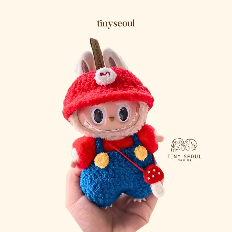 BAJU LABUBU 17CM KNIT - LABUBU OUTFIT - Baju Rajut Boneka Labubu Macaron 1