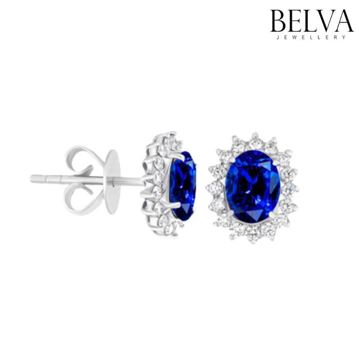 Gambar Anting Berlian Blue Sapphire - Belva Jewellery - BAERBW02219 dari Belva Jewellery Online Kota Administrasi Jakarta Barat Tokopedia