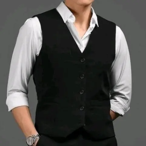 Vermak Segala Macam Pakaian Pria Baju Katun Hitam Wanita Cardigan Knitwear Kerah Panjang Cowok