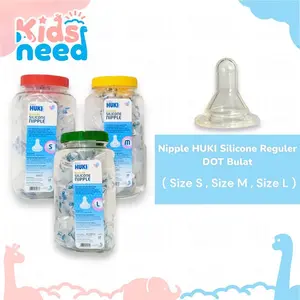 HUKI Nipple Silikon Reguler Dot BULAT Bayi
