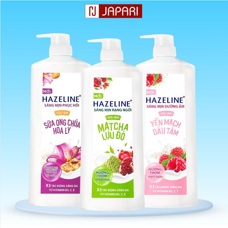 Sữa Tắm Hazeline Chai Lớn 1kg - Sữa Tắm Dưỡng Thể Dưỡng Ẩm Da Thiên Nhiên - Japari