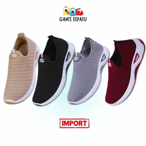 Sepatu sneakers Slip on Sport wanita Viral Terlaris casual shoes kekinian Untuk sekolah kuliah olahraga santai joging