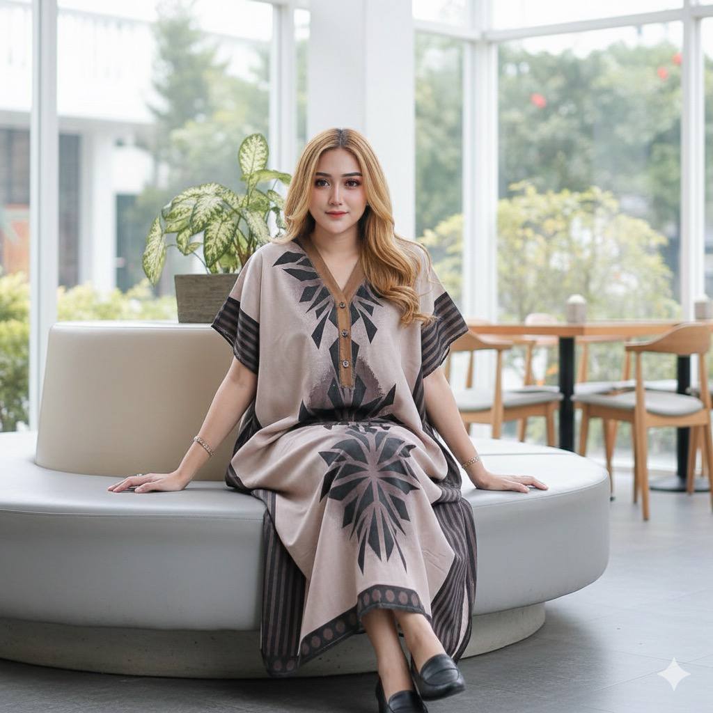 Daster Yuriko Dress Baju Wanita Santai Kancing Depan Busui Ld 130cm Pb 115cm Bahan Rayon Adem Bumil Pendek Panjang Tidur Motif Elegan Ibu Nyaman Menyusui