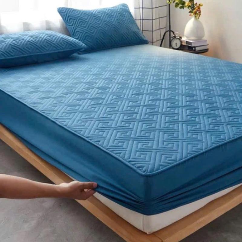  Bộ ga gối phi lụa trần bông 3 món chất liệu lụa mềm mịn thoáng khí dùng quanh năm 