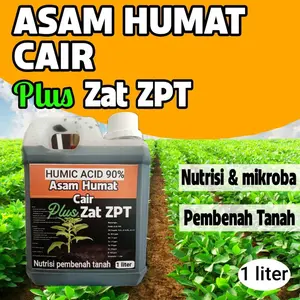 Pupuk Cair Asam Humat Humid Acid 90% Plus ZPT 1 Liter Nutrisi & Mikroba Pembenah Tanah