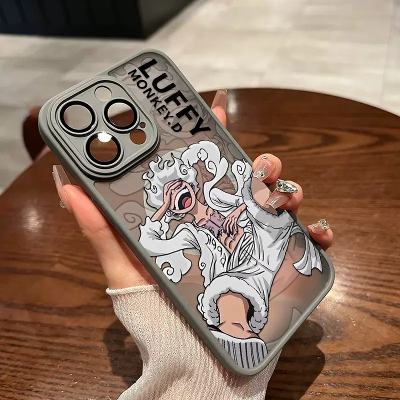 ST- Premi magsafe matte hard Casing  Ponsel Dengan Pelindung Kamera kacaa Mendukung Pengisian Nirkabel Case hp iPhone 15 px anime One Piece Luffy Case untuk iPhone 15 14 13 12 11 Pro Max 14plus case tahan cangan Anti Sidik Jari Antigores full cover