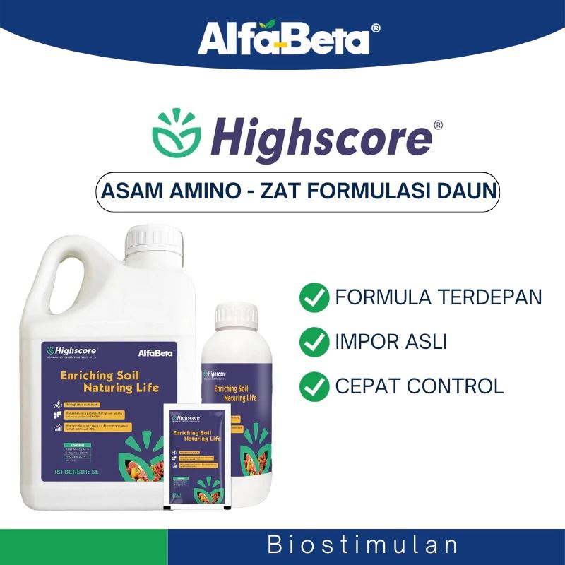 Best Seller 100% Asli Highscore Pupuk Asam Amino 500ml/1000ml | AlfaBeta | Nutrisi Akar Buah Daun Batang