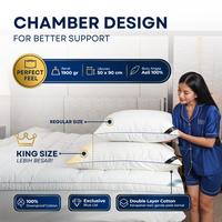 Gambar DDPillow Set 2 Bantal Jumbo + Guling Bulu Angsa Asli, Type King Hampton (Perfect Feel) / Bantal Hotel Bintang 5 - Bantal dari ddpillow Kota Administrasi Jakarta Barat 3 Tokopedia