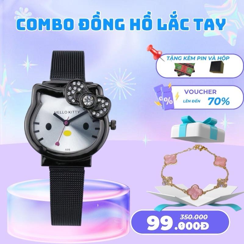 { tặng lắc tay } đồng hồ đeo tay dây rút kèm lắc tay 4 lá , dây lắc tay đính đá dây rút có thể điều chỉnh đồng hồ nữ , đồng hồ cỏ 4 lá- mỗi đơn đánh giá 5 sao nhận 10k 8