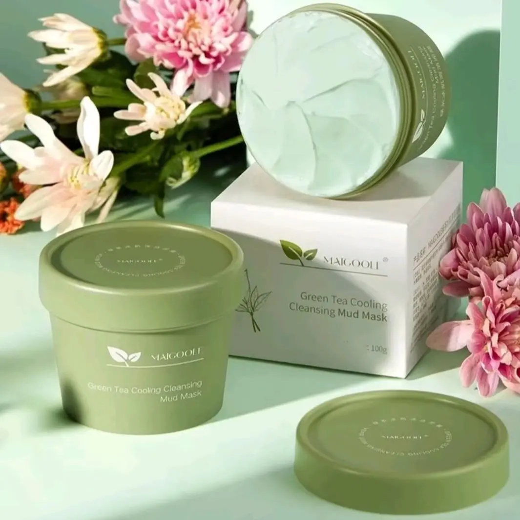 PAKET HEMAT 2 PCS Maigoole Green Tea Clay Mask Masker Wajah Green Tea Pembersih Komedo