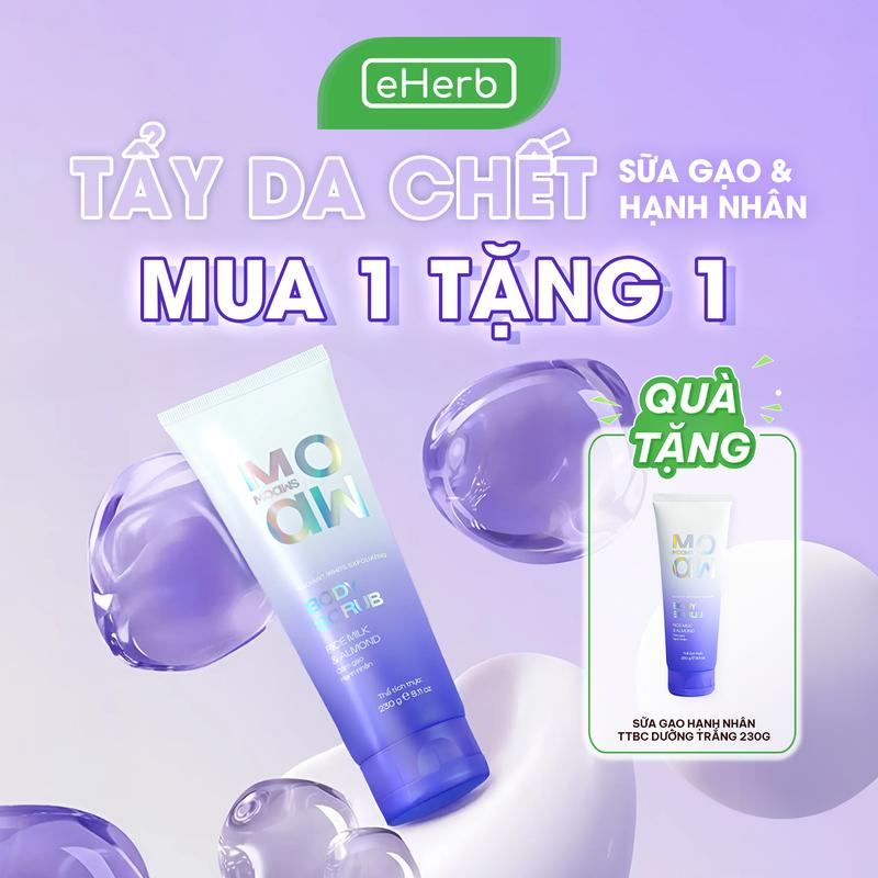 [MUA 1 TẶNG 1] Bột Tắm Trắng Trộn Sẵn Glutathione Arbutin - Ủ Trắng Body Sữa Gạo Hạnh Nhân - Scrub Hỗ Trợ Dưỡng Sáng Da MOAW MOAWS - Tẩy Tế Bào Chết Vật Lý Hạt Mịn Không Gây Rát EHERB - Kem Tắm Hương Nước Hoa - Thấm Kem Nhanh - Nữ