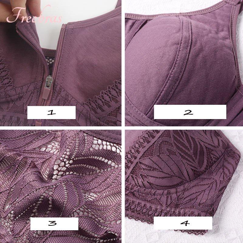 Wanita Tanpa Kawat Bra Sexy Sorex Pakain Dalam Push Up Bh Seamless Bra Seksi Kancing Depan Underwear Dewasa Lingeie Renda Lembut Pengaturan 5