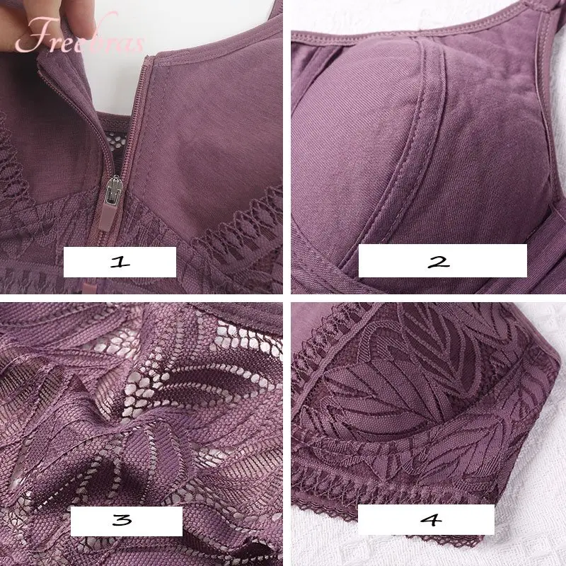 Wanita Tanpa Kawat Bra Sexy Sorex Pakain Dalam Push Up Bh Seamless Bra Seksi Kancing Depan Underwear Dewasa Lingeie Renda Lembut Pengaturan 5