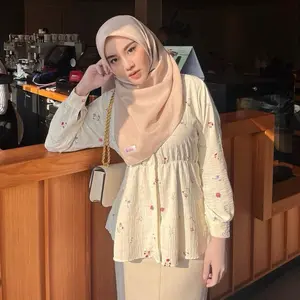 Bricia_label - VANYA BLOUSE / blouse motif / blouse floral / blouse karet perut